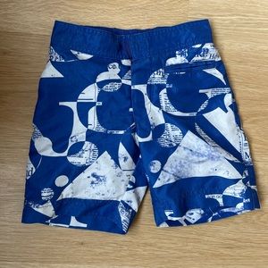 JOHN GALLIANO Boys Swimming Trunks in Blue with Logo Print Size 4